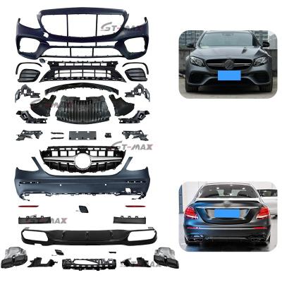 China W213 AMG PP Bodykit E63S Sedan Style Plastic Front Bumper With Diffuser For Mercedes Benz E Class2016 2017 2018 2019 W213 AMG for sale