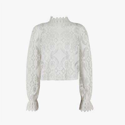 China 2021 Spring& New Arrival Summer Fashion Women Blouse Fancy Lace Anti-pilling Style for sale