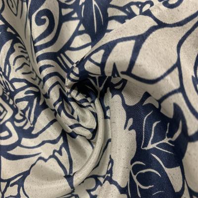 China Comfortable printing 100%silk woven fabric sustainable soft habotai for lady's skirt, blouse and dress for sale