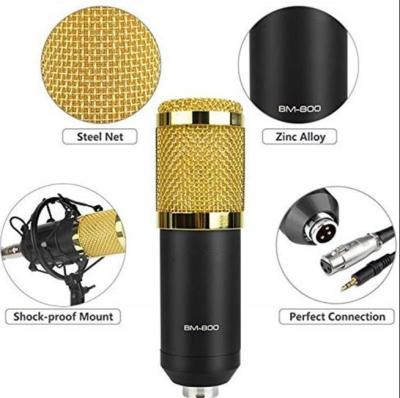 China 360 Degree Rotation BM-800 Karaoke Microphone BM-800 Studio Condenser Mikrofon MIC BM-800 For KTV Radio Braodcasting Singing Recording Computer for sale