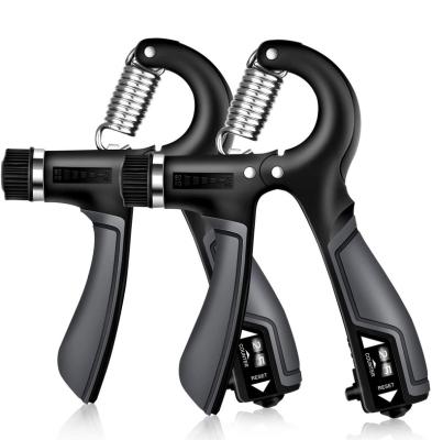 China New Design Sports Portable Gym Equipment Fitness Grip Hand Exerciser Hand Trainer Steel Spring Hand Strengthener for sale