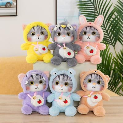 China Plush IN STOCKS high quality popular cute soft animal cat stuffed plush toy kawaii Plushie plush toy bell cat stuffed plush toy for sale