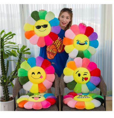 China Plush IN RUNNING Soft kawaii Plushie Cute Plush Sunflowers Sit Cushion Plant Flower Sunflowers Stuffed Plush Toy for sale