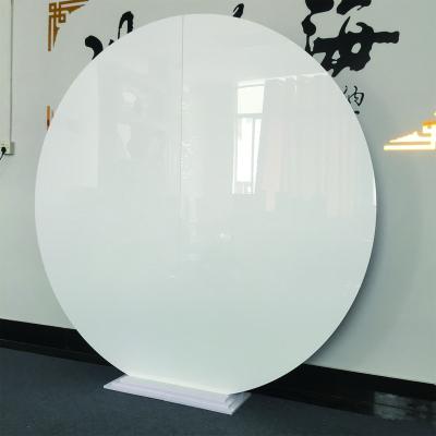 China Factory Direct White Acrylic Decoration Wedding Decorations Factory Fashionable Round Backdrop Acrylic Background For Sale for sale