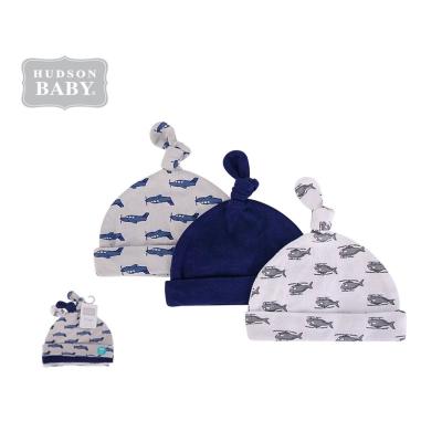 China Hudson Baby Hat Set Washable Top Selling Baby Tied Hat With Cute Picture for sale