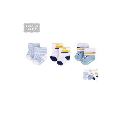 China Hot Selling Hudson Baby Boy Anti-slip Socks Newborn Baby Socks Anti-skid Terry Cotton 100% for sale