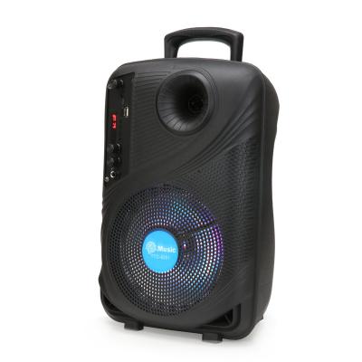 China Colorful LED Light Factory TTD-8251 Moving Portable Speaker 8 Inch Karaoke Outdoor Party With Led Display for sale