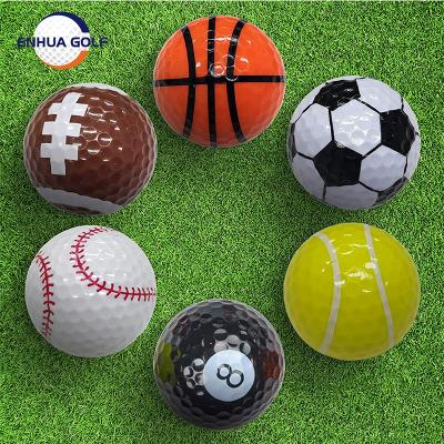 China Unique Novelty Golf Balls Designs, Funny Golf Balls Gift Set For Women Men Kids - Cute Multi-sports Patterns Golf Gifts Set For PB021 for sale