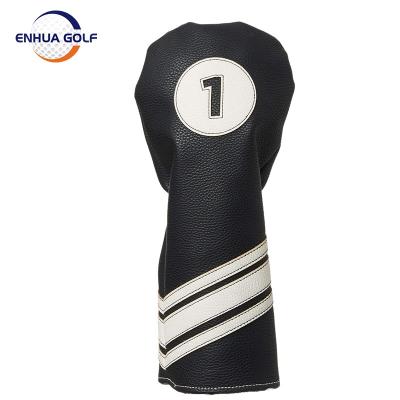 China Hot Sale Best Quality PU Leather+fleece Vintage Golf Club Leather PU Driver Headcover for sale