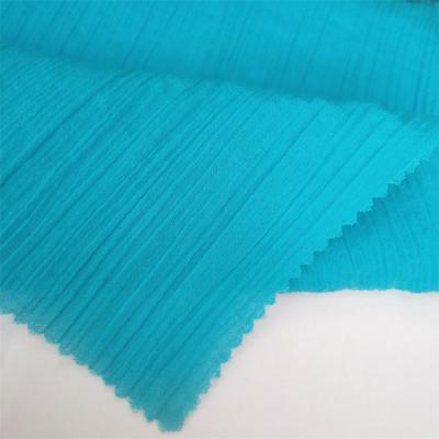 China 100% Cotton Stretch Sewing Solid Cotton Crepe Material Apparel Pleat Sweatshirt Fabric for sale