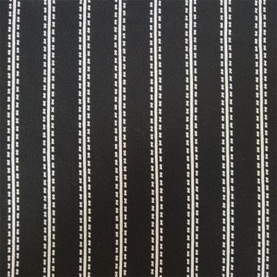 China 100% Rayon Metallic Viscous Dress Printed Stripe Crepe Stock Crepe Ply Fabric for sale