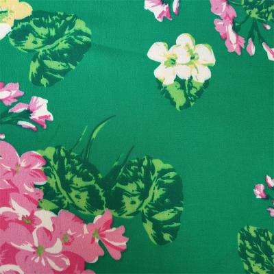 China Plain Spun Flower Print Woven Crepe Stock Fabric 100% Metallic Rayon for sale