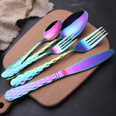 China Sustainable Stainless Steel Flatware Sets 24 Pics Spoon Cutlery Set Dinnerware Sets With Gift Box for sale