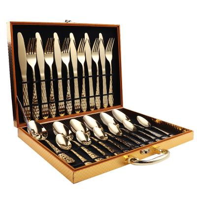 China Sustainable Manufacture 304 Stainless Steel Cutlery Set 24pics Gift Cutlery Set for sale