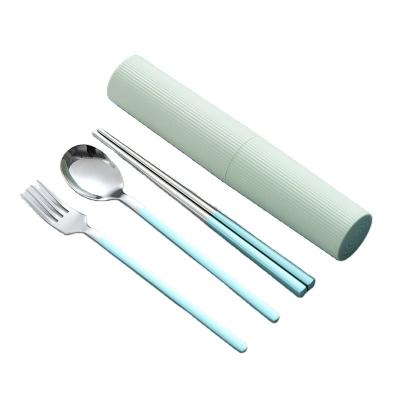 China Sustainable Luxury Stainless Steel Utensils Flatware Sets Travel Cutlery Set for sale