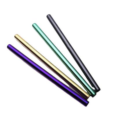 China Custom Sustainable Metal Straw 8mm Silver With Case for sale