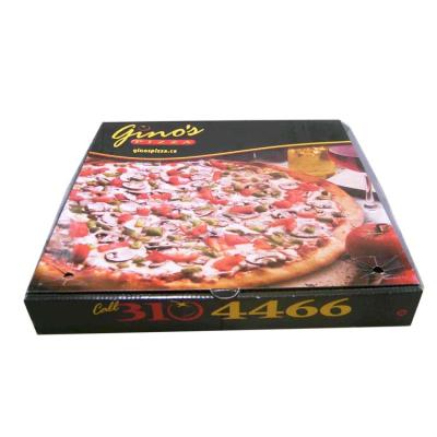 China Customized Black Disposable Pizza Box 12 Inch Take Out Food Packaging Box Customized Leisure Packaged Baking Food Disposable Pizza Box for sale