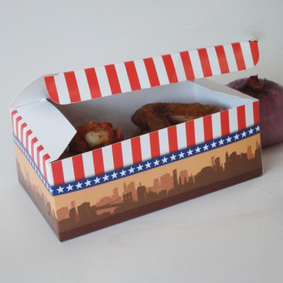 China Disposable Foldable Paper Chicken Take Out Food Box for sale