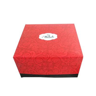 China Wholesale Disposable Fancy Luxury Cardboard Coated Paper Cake Box for sale