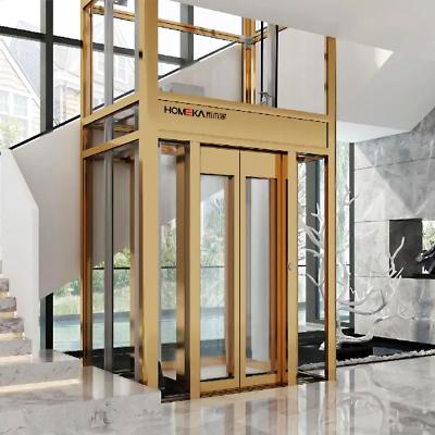 China Modern Home Elevator With New Designed Traction Villa Elevator Household Elevator Small Residential Home Elevator HOMEKA for sale