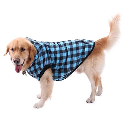 China Plaid Pet Clothes Winter Loop Cloth Fashion Dog Viable Warm Reversible Jacket Designer Elastic Dog Coat Large for sale