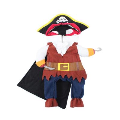 China Dog Cat Pirate Costume Suit Halloween Party Funny Puppy Dressing Up Clothes for sale