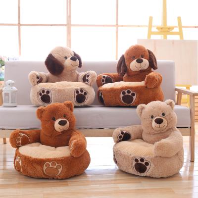 China New 45cm Kawaii Bear and Dog Plush Baby Seat Pillow Plush Legs Chinese Soft Feeding Chair Seat Sofa Cotton Safety Travel Car Seat Support for sale