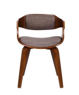 China (Height)Adjustable Modern Stylish Bentwood PU Leather Dining Chairs With Kick Down Wooden Legs for sale