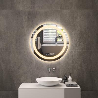 China Luxury Gold Mirror Touch Sensor Switch Magnifying Decorative Illuminated Illuminated Hollywood Style Led Vanity Mirror With 5mm HD Silver Glass for sale