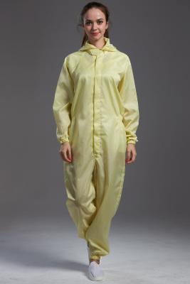 China Unisex ESD Anti Static Jumpsuit Dust Free Lightweight For Semiconductor Industry for sale