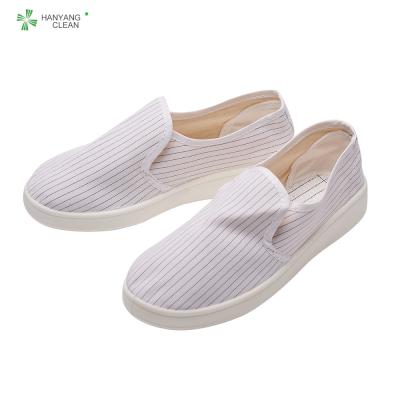 China Elektronische Fabrieksesd Cleanroom Schoenen, de Geschatte Schoenen van het Streepcanvas Esd Te koop