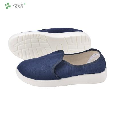 Chine Chaussures de sécurité protégées de la poussière d'Esd d'accessoires de pièce propre avec l'empeigne de toile de comité technique à vendre