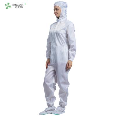 Китай Анти- статические Coveralls чистой комнаты ESD многоразовые стерильные с волокном ботинок клобука проводным продается