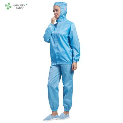 中国 75D 100D Yarn Anti Static Garments 100D Yarn Pharmaceutical Reusable Cleanroom Gowns 販売のため