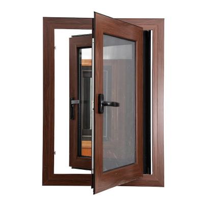 China Sliding Aluminum Casement Window Double Break Thermal Aluminum Clad Wood Stained Glass Window for sale