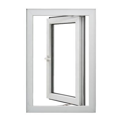 China Swing Double PVC Casement Window PVC Glass Window for sale