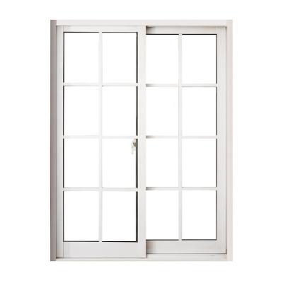 China Magnetic Screen Single Glass White Aluminum Sliding Window for sale