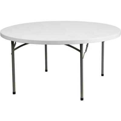 China Modern Portable Outdoor Garden Furniture Round White Folding Table for sale