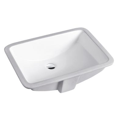 China Easy Clean Wash Basin 20 Inch Sanitary Ceramics Rectangular Ceramic Sink Under Counter Wash Basin Price for sale