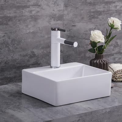 Κίνα Tarpul Factory Price White Square Countertop Modern Ceramic Basin Art Basin For Washroom Bathroom προς πώληση