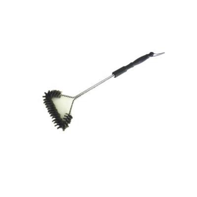 China Sustainable 21-Inch 3-Sided Grill Brush Black BBQ Brush Cleaning Brush Kitchen Tools for sale