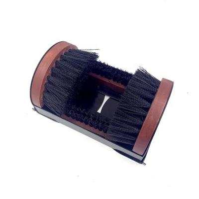 China Hardwood Structure Metal Frame Shoe Brush Boot Scraper with Hardwood Construction for sale