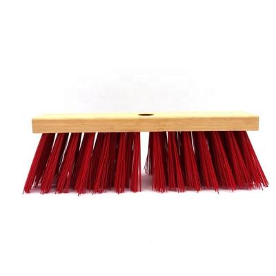 China With One Hole Garden Broom Multi-Surface Tapered Outdoor Broom With Stiff Bristles With Single Tapered Hole for sale