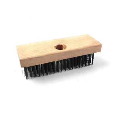 China Comfortable Row 6*19 Rectangle Wooden Block Wire Brush Deck Brush DIY Tools for sale