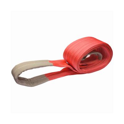 China Premium Quality 5T Polyester Red Flat Eye Webbing Lifting Sling for sale