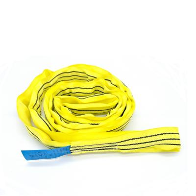 China High Quality Yellow 3T Polyester Endless Lifting Sling EN1492-2 Round Round for sale