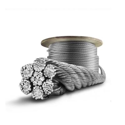 China Industry 6*37+FC 6*37+IWR 6*37+IWS Galvanized And Ungalvanized Cable Steel Wire Rope for sale