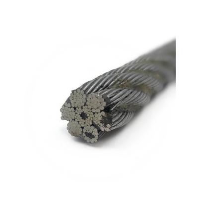 China Industry 6 wire line galvanized and ungalvanized cable steel contact lay wire rope for sale