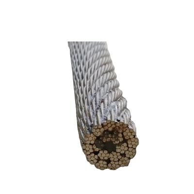 China Multi Industry Wire 17*7 / 18*7 Non-rotating Galvanized And Ungalvanized Steel Cable Steel Wire Rope for sale