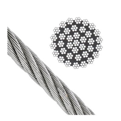 China Industry 34*7 36*7 Multi Wire Non-rotating Galvanized And Ungalvanized Steel Rope Wire Rope for sale